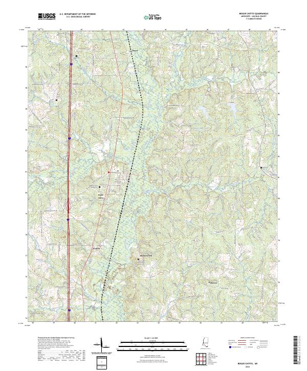 Bogue Chitto topographic map thumbnail
