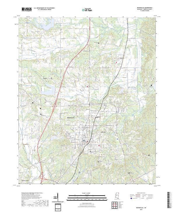 Booneville 2023 topographic map thumbnail