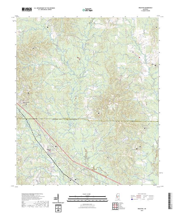 Braxton topographic map thumbnail