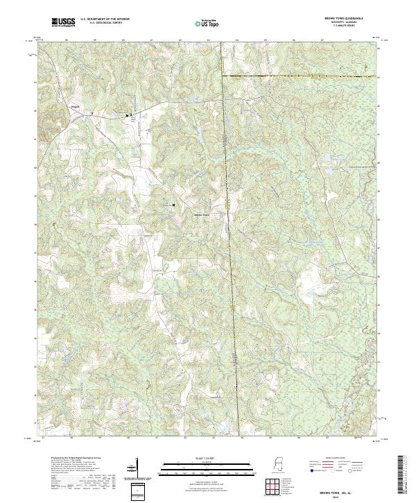Brown Town topographic map thumbnail
