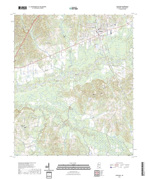 Carthage topographic map thumbnail