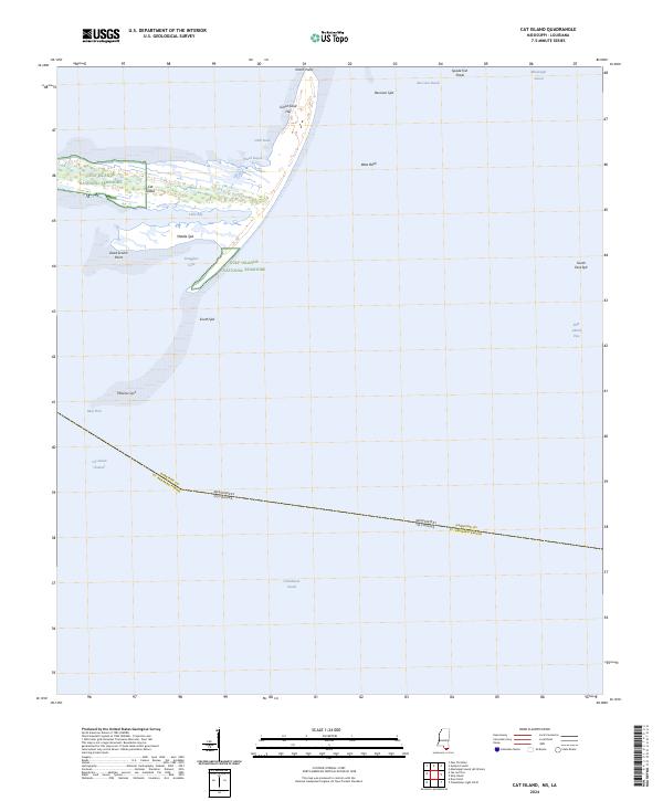 Cat Island topographic map thumbnail