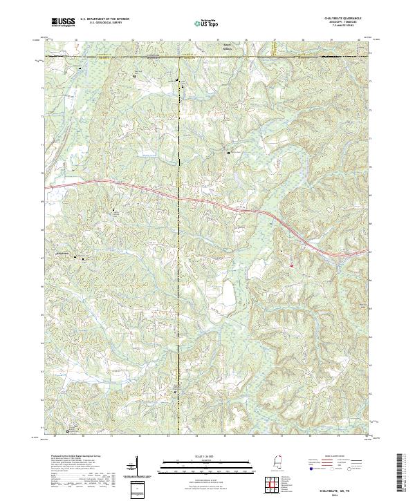 Chalybeate topographic map thumbnail