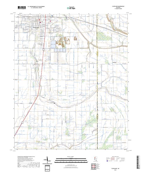Cleveland topographic map thumbnail