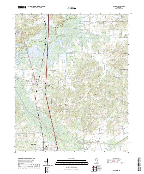 Coldwater topographic map thumbnail