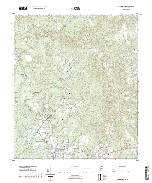 Columbia North topographic map thumbnail