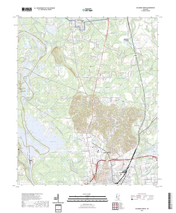 Columbus North topographic map thumbnail