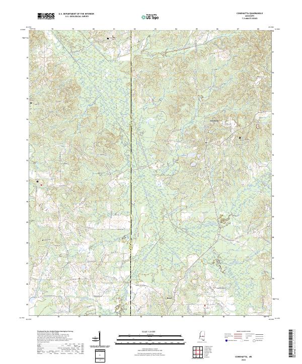 Conehatta topographic map thumbnail