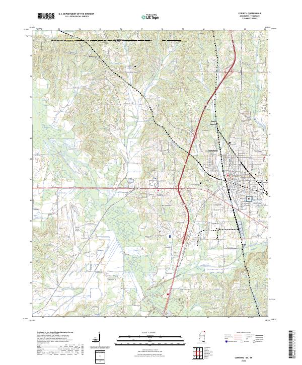 Corinth topographic map thumbnail