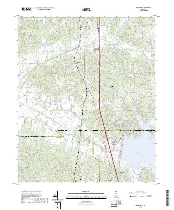Courtland topographic map thumbnail