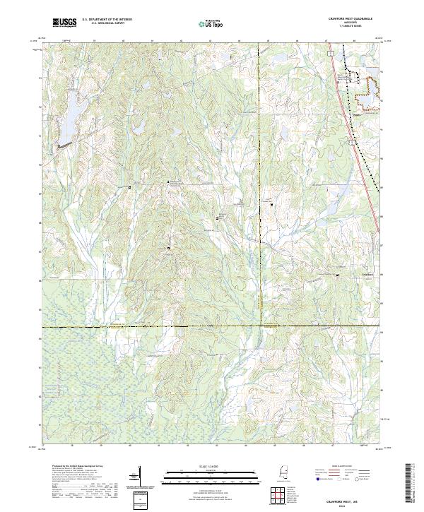Crawford West topographic map thumbnail