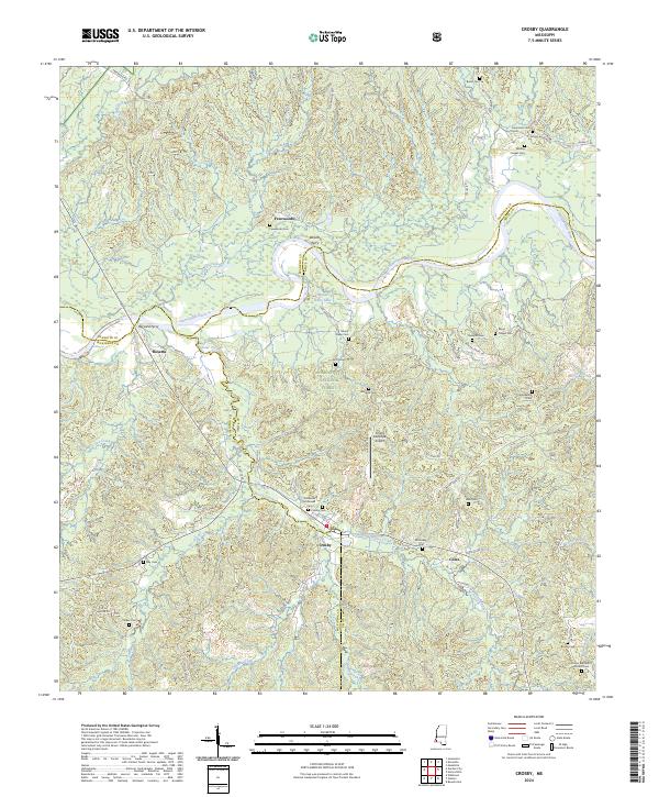 Crosby topographic map thumbnail