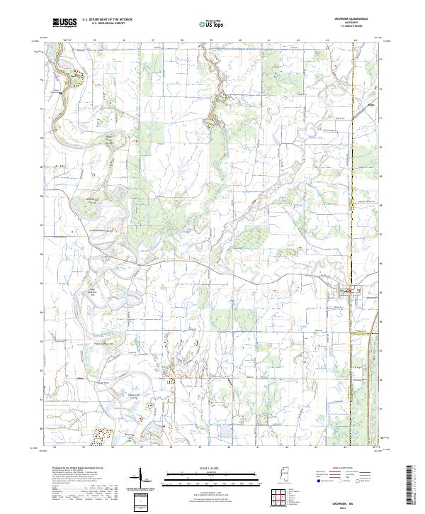 Crowder topographic map thumbnail