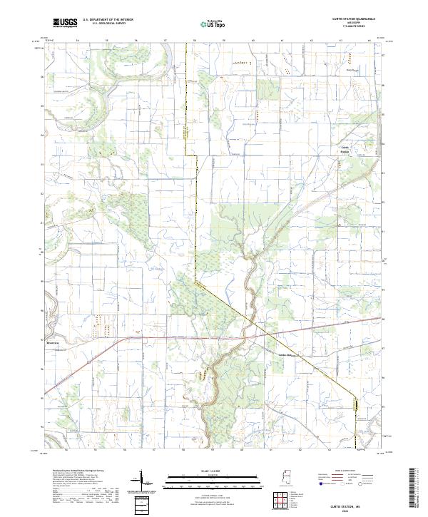 Curtis Station topographic map thumbnail