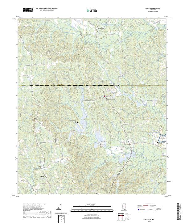 Daleville topographic map thumbnail