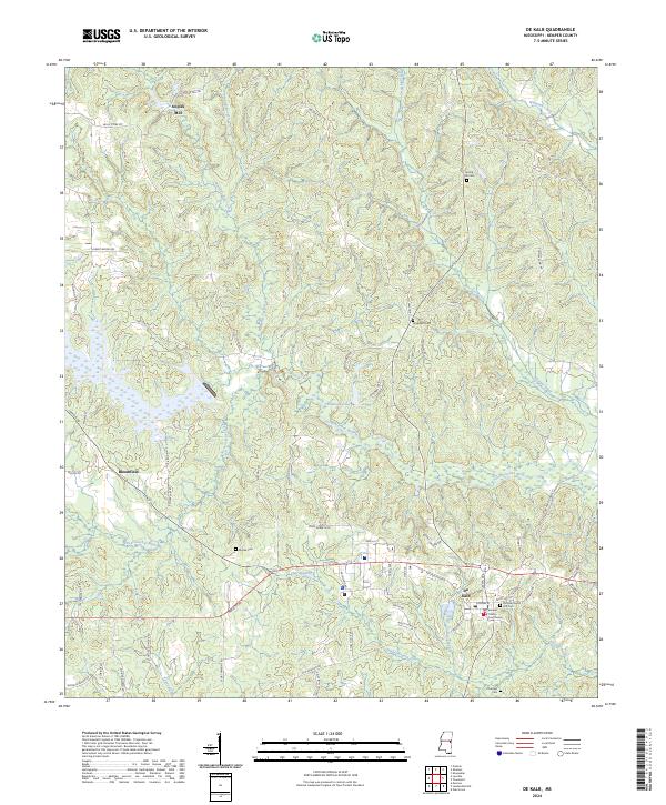 De Kalb topographic map thumbnail