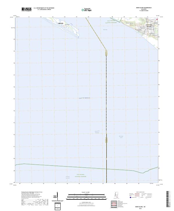 Deer Island topographic map thumbnail
