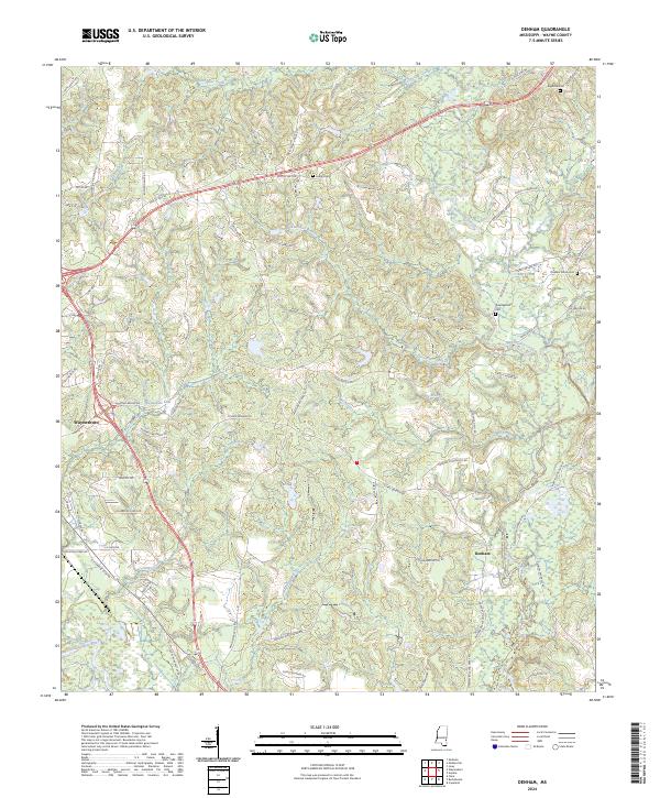 Denham topographic map thumbnail