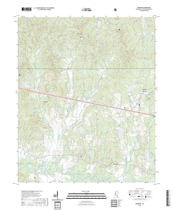Denmark topographic map thumbnail