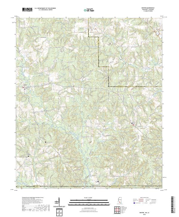 Dexter topographic map thumbnail