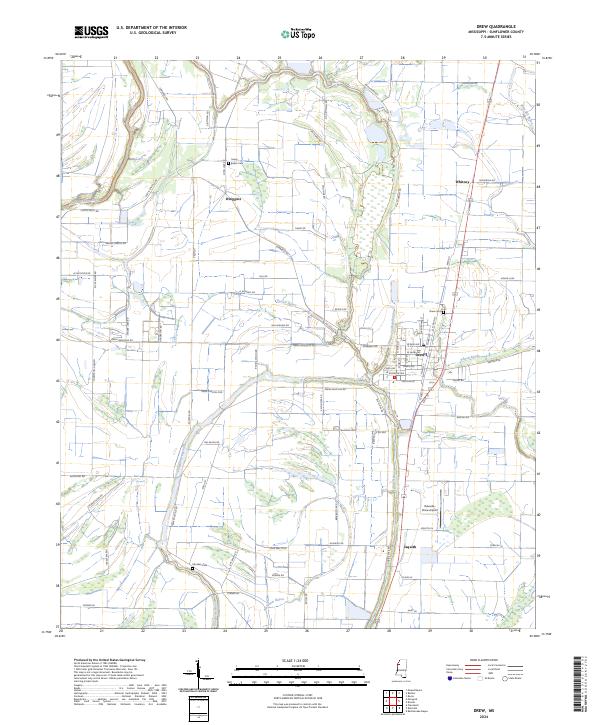 Drew topographic map thumbnail