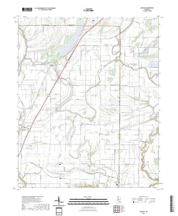 Duncan topographic map thumbnail