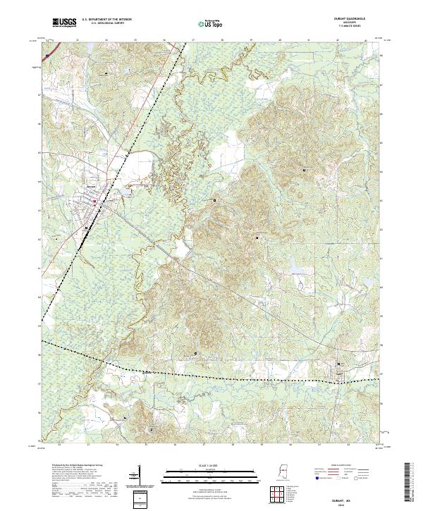Durant topographic map thumbnail
