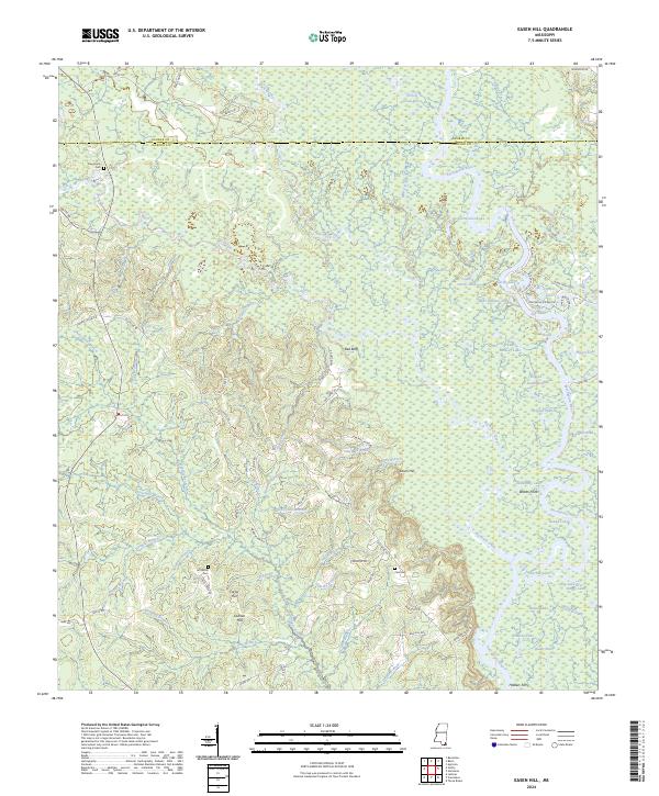Easen Hill topographic map thumbnail