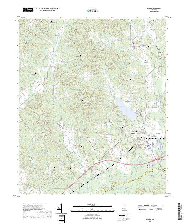 Eupora topographic map thumbnail