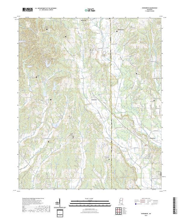 Evergreen topographic map thumbnail
