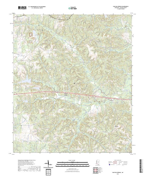 Fair Oak Springs topographic map thumbnail
