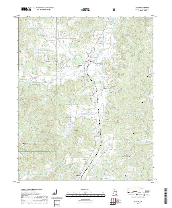 Falkner topographic map thumbnail