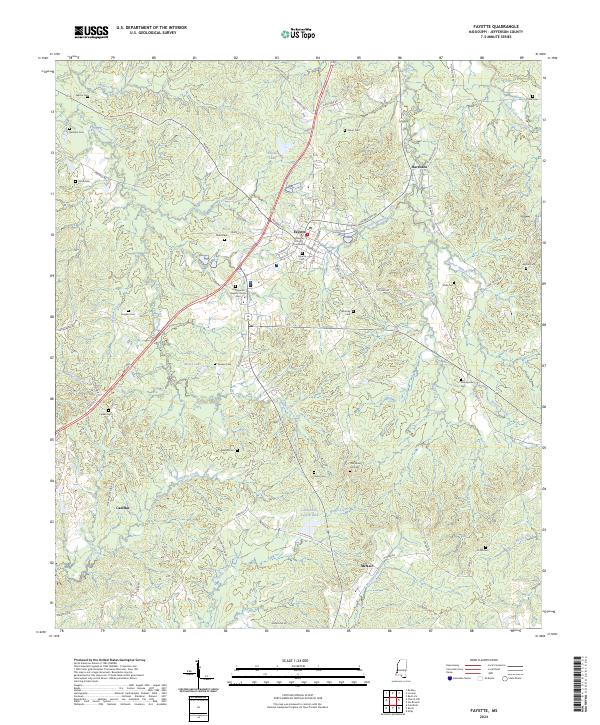 Fayette topographic map thumbnail