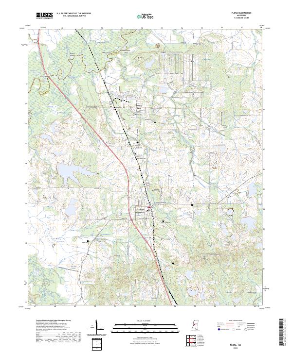 Flora topographic map thumbnail