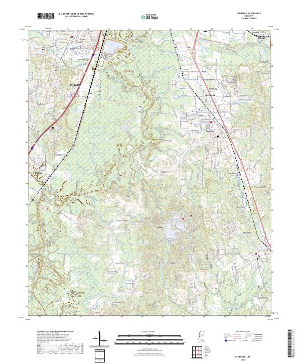 Florence topographic map thumbnail