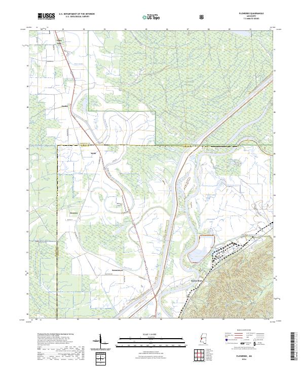 Floweree topographic map thumbnail