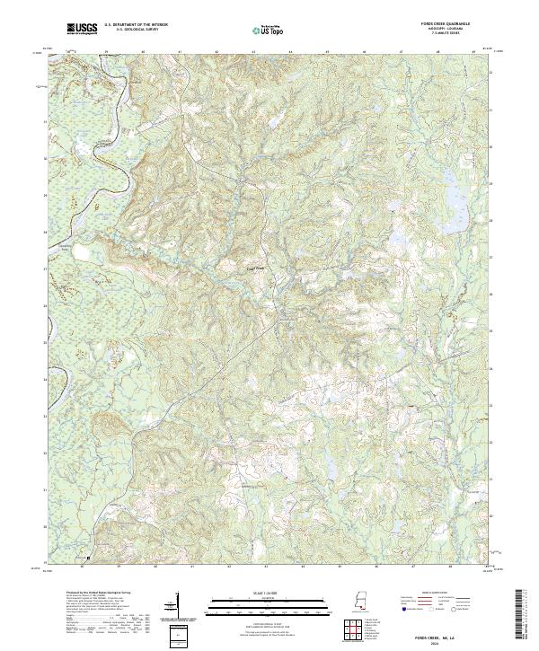 Fords Creek topographic map thumbnail