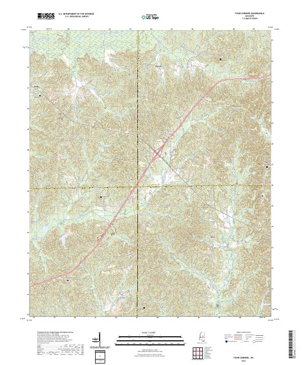 Four Corners topographic map thumbnail