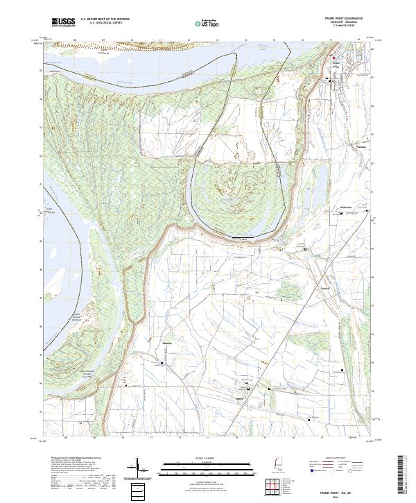 Friars Point topographic map thumbnail