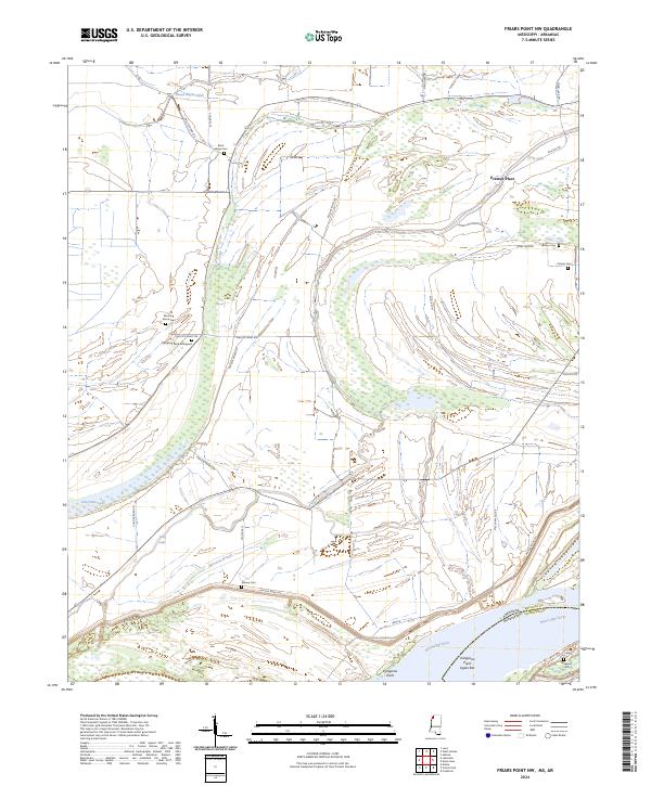 Friars Point NW topographic map thumbnail