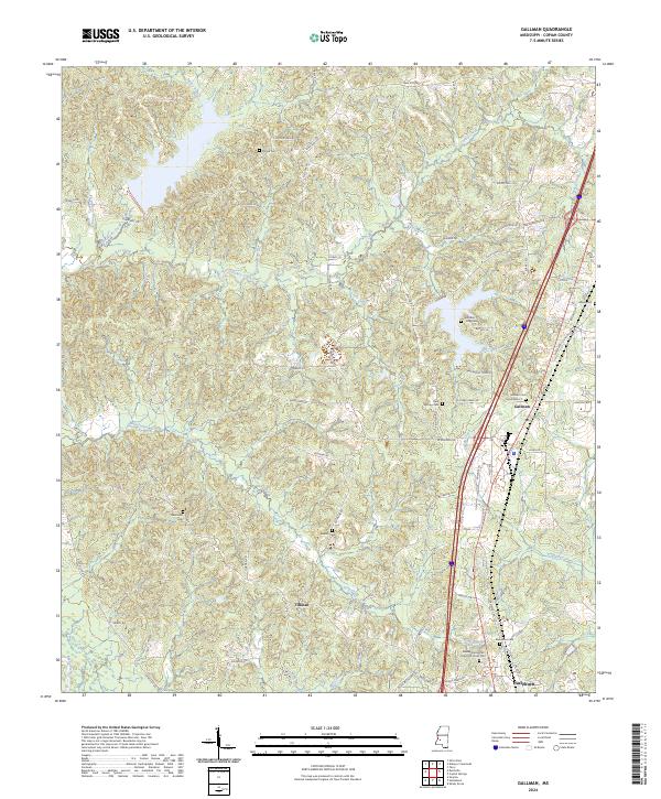 Gallman topographic map thumbnail