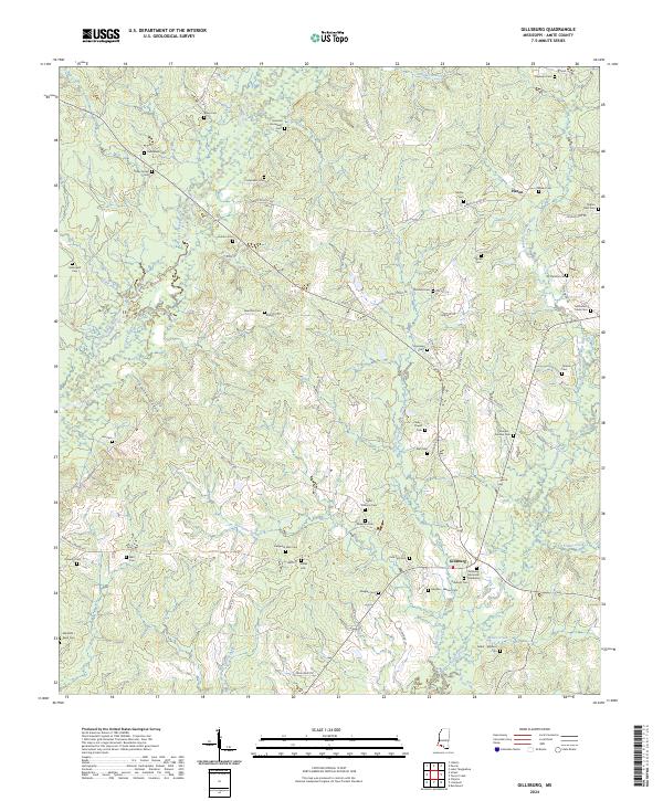 Gillsburg topographic map thumbnail