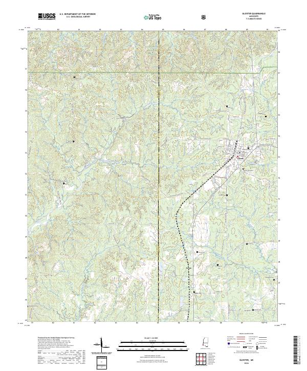 Gloster topographic map thumbnail