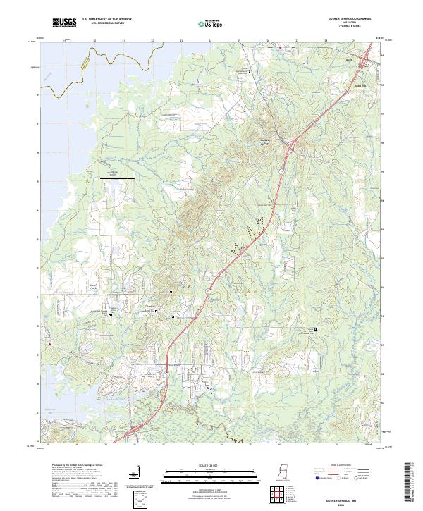 Goshen Springs topographic map thumbnail