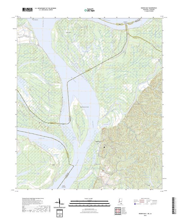 Grand Gulf topographic map thumbnail