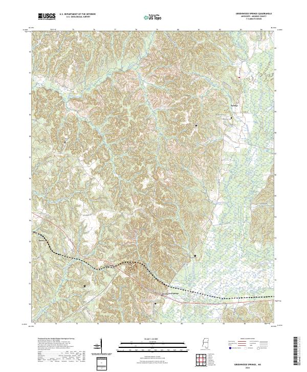 Greenwood Springs topographic map thumbnail