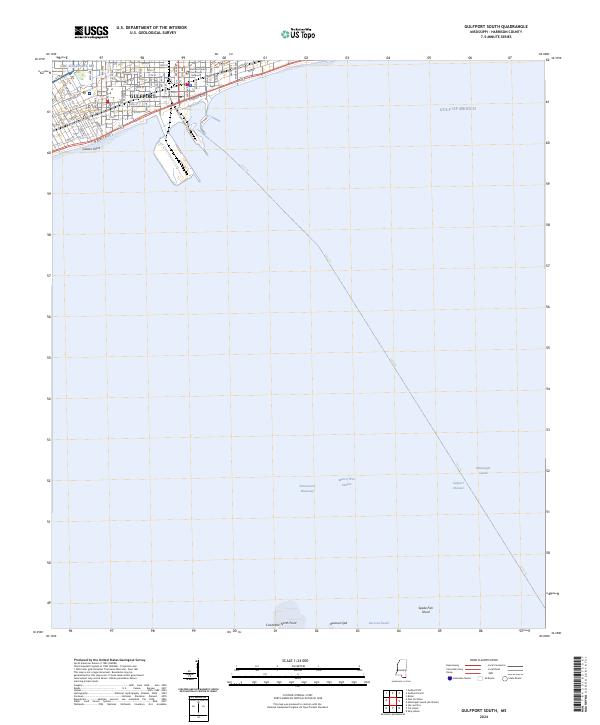 Gulfport South topographic map thumbnail