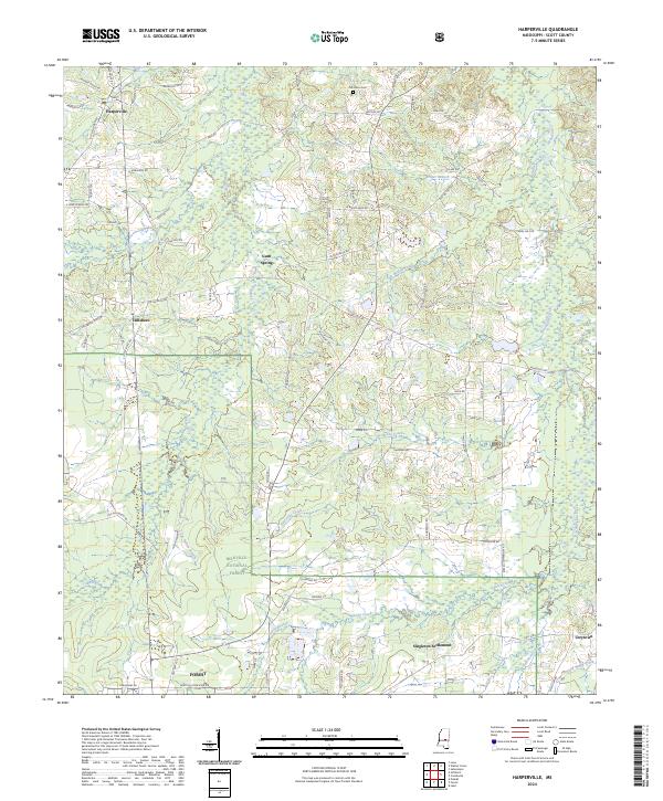 Harperville topographic map thumbnail