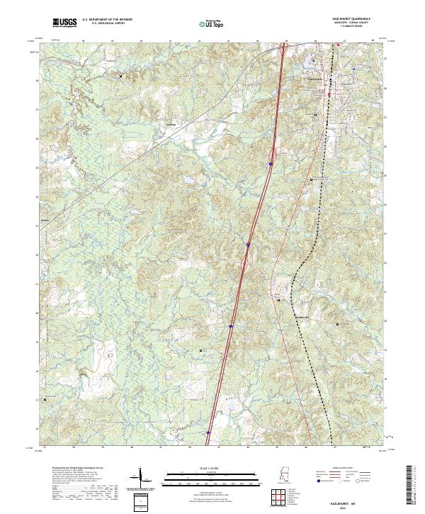 Hazlehurst topographic map thumbnail
