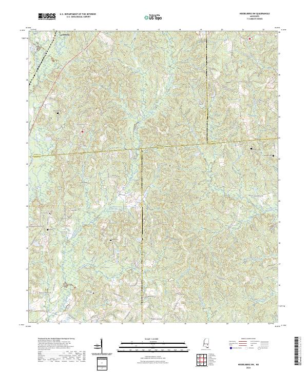 Heidelberg SW topographic map thumbnail